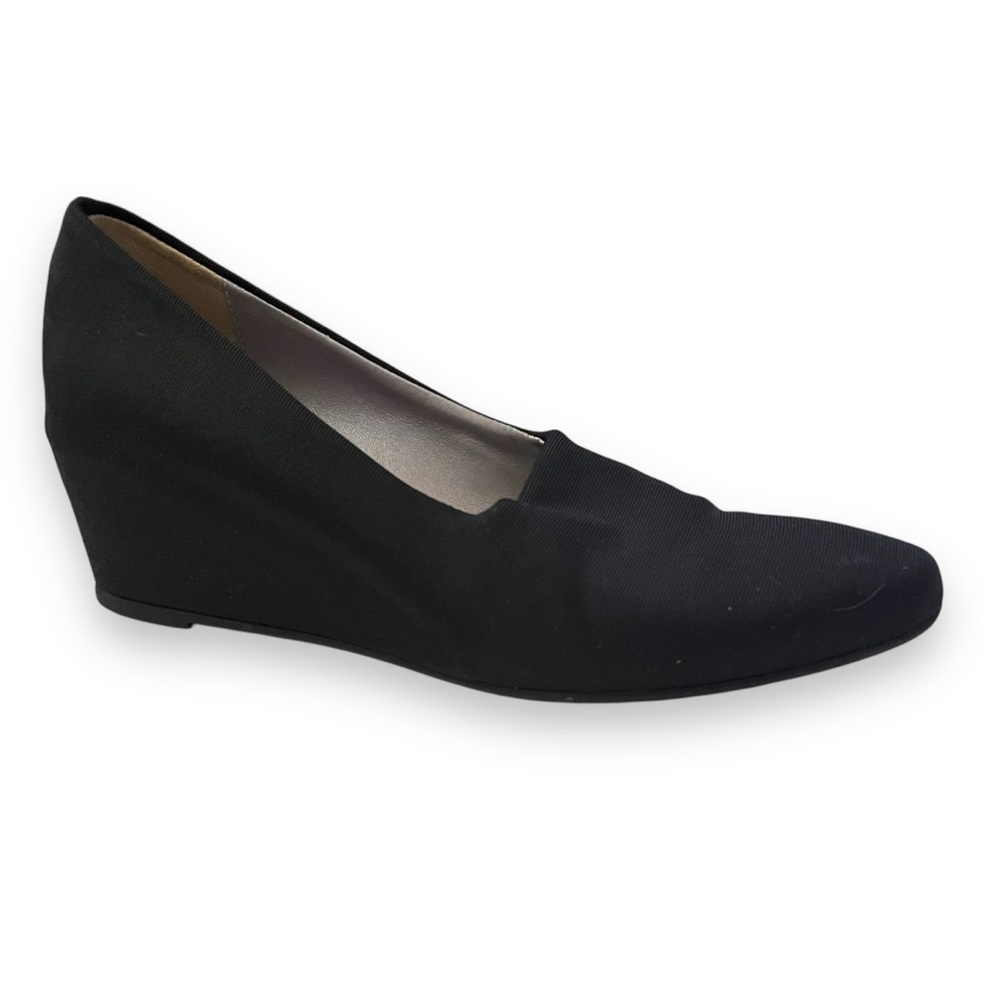 Aquatalia Black Wedge Shoes Size 8 Closed Toe Professional Business